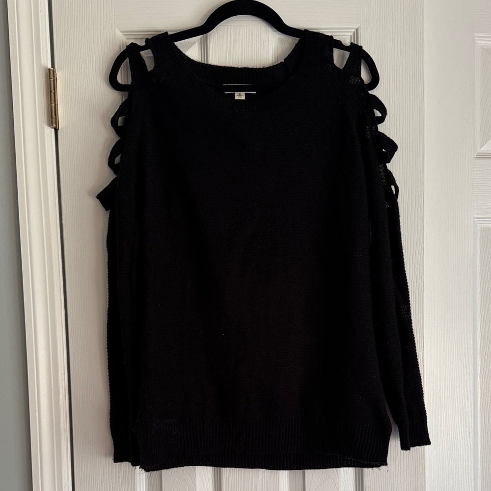 Zenana Outfitters Black Off-the-Shoulder Sweater
